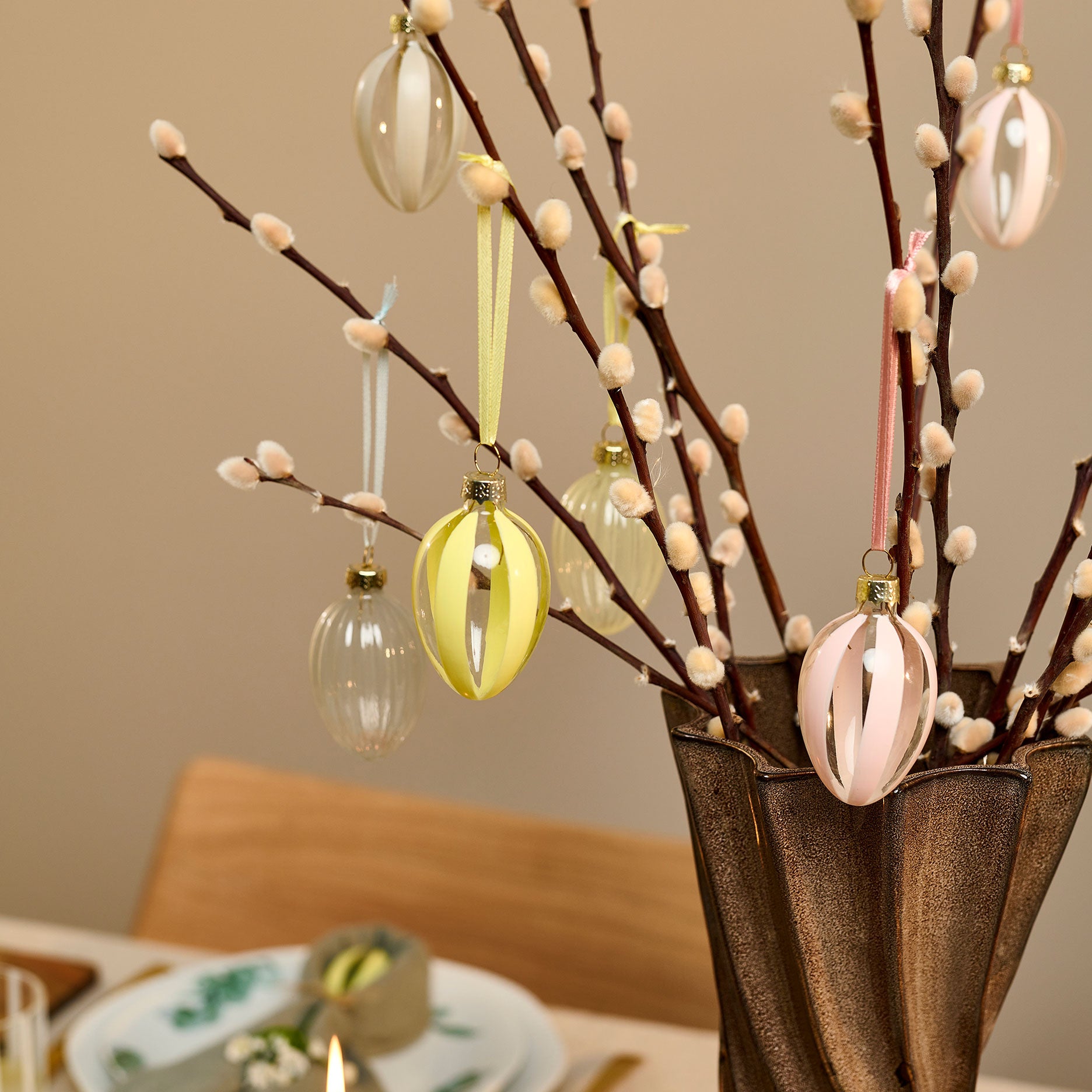 Stripe påskeæg 2 stk.